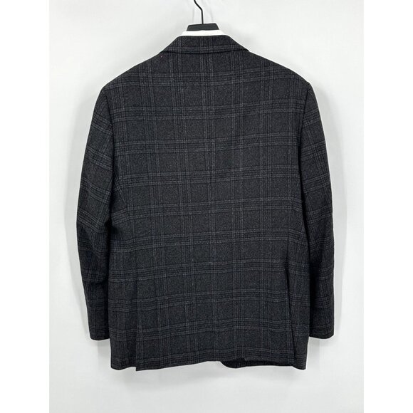 JOSEPH ABBOUD signature jacket blazer sport coat plaid wool blend gray 44R - Picture 6 of 10